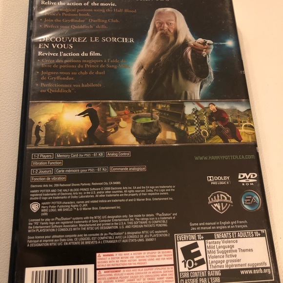 Harry Potter And The Half-Blood Prince (Sony PlayStation 2, 2009) Tested - Picture 2 of 6